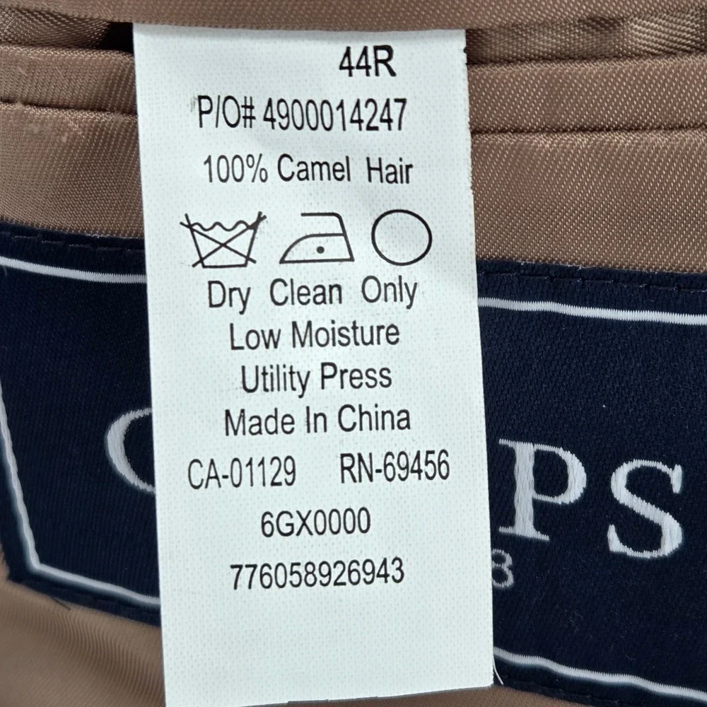 CHAPS Mens Camel Hair Tan Blazer Sport Coat Jacket‎ Size 42R